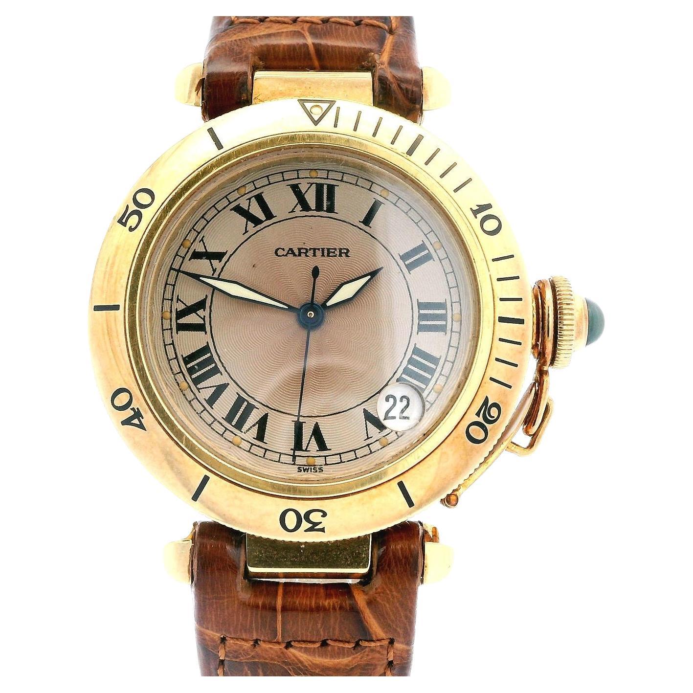 Cartier Pasha W3004856 Automatico Oro Giallo 18 carati con Scatola e Documenti