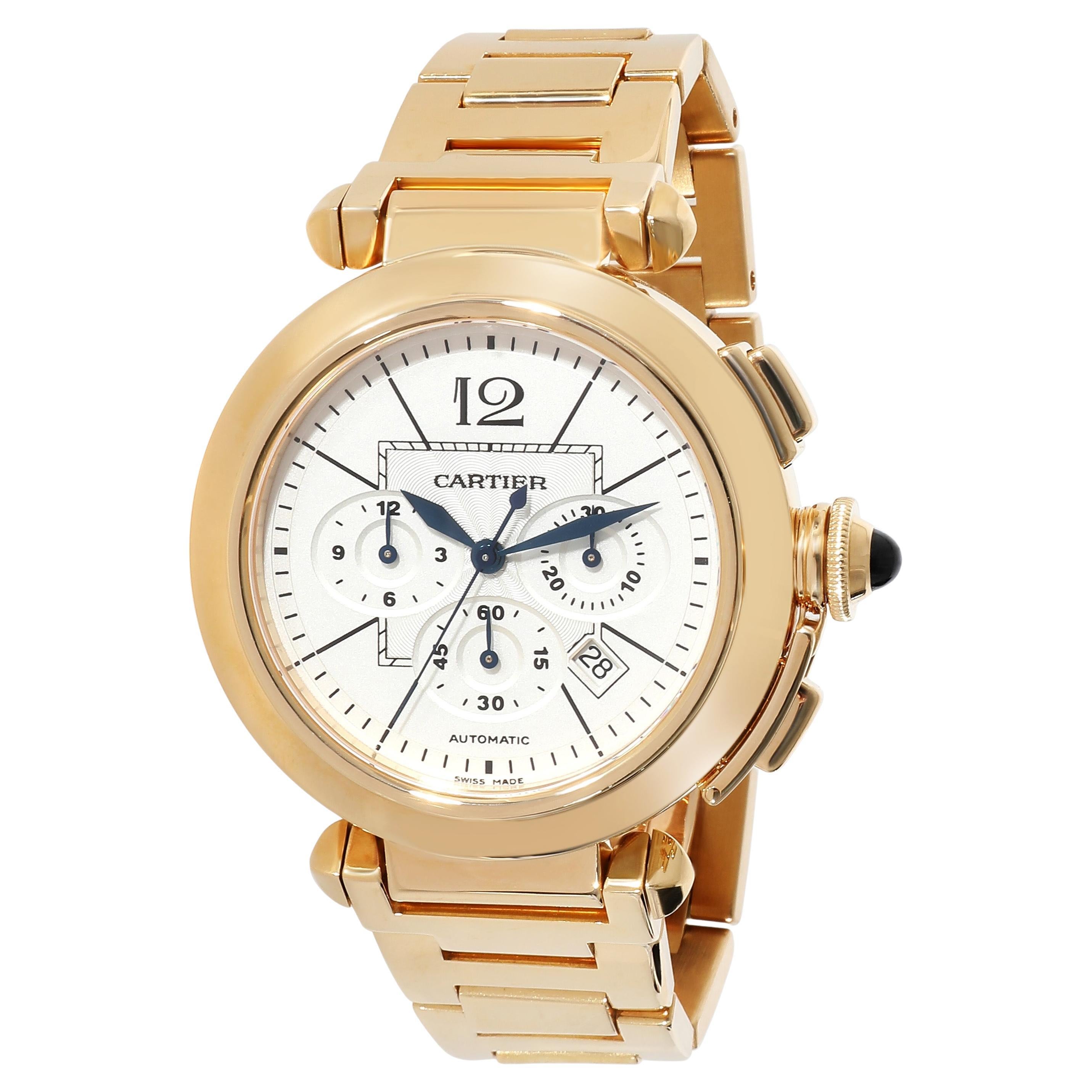 Cartier Pasha W30201H9 Herrenuhr aus 18 Karat Gelbgold im Angebot