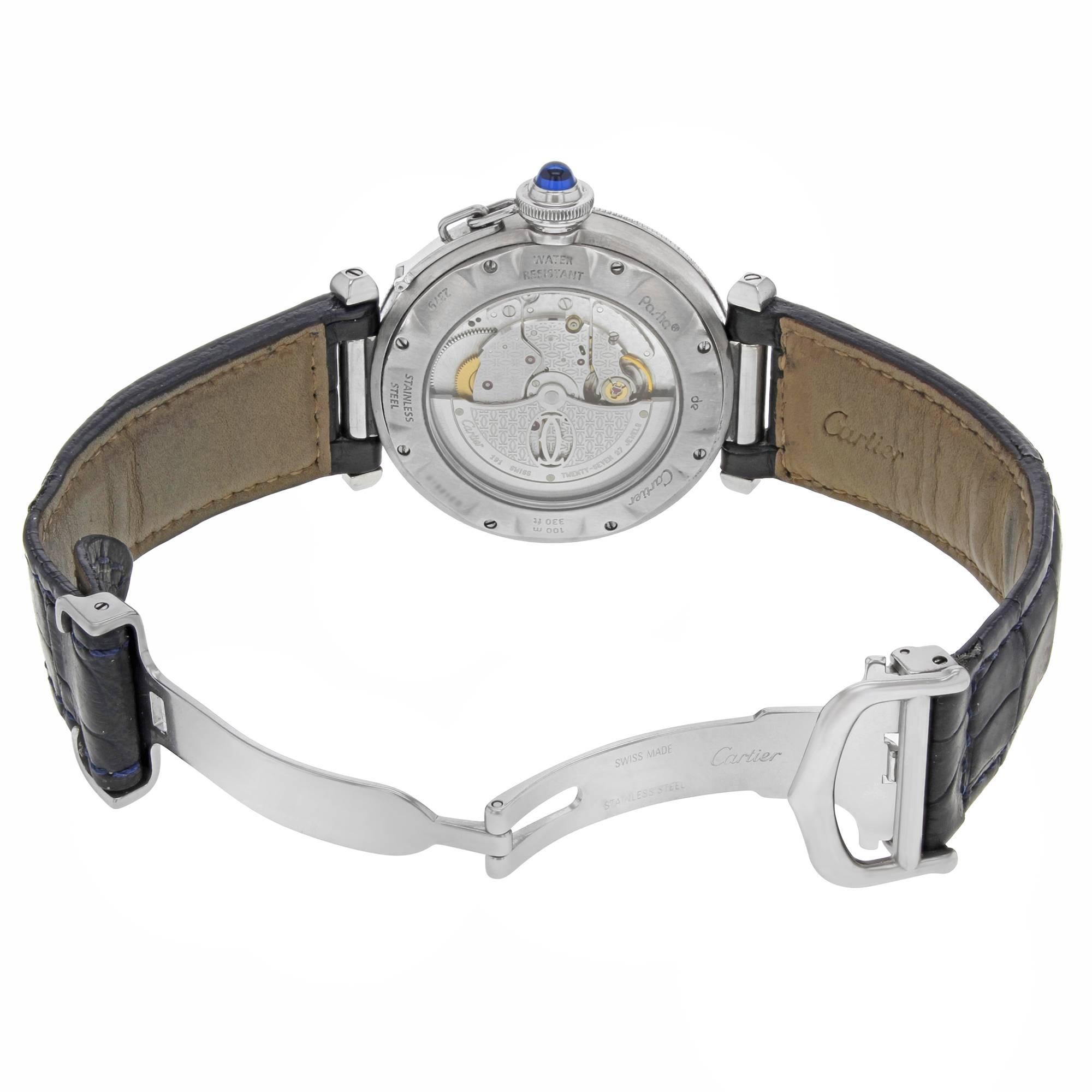 Cartier Stainless Steel Pasha Automatic Wristwatch Ref W3103155  1