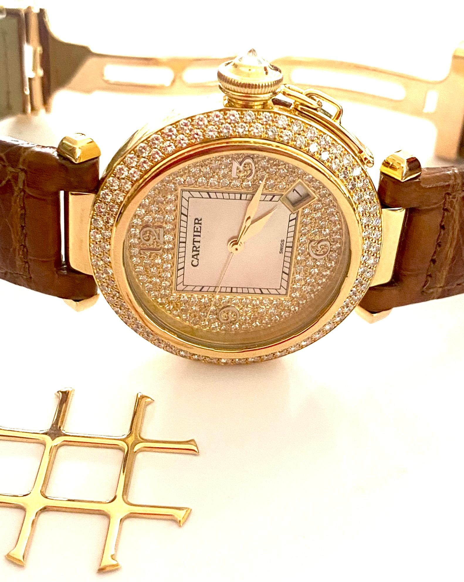 cartier pasha grille gold