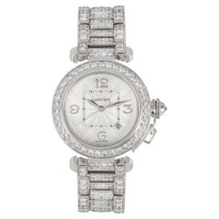Cartier Pasha White Gold Fully Loaded Diamond Set Watch