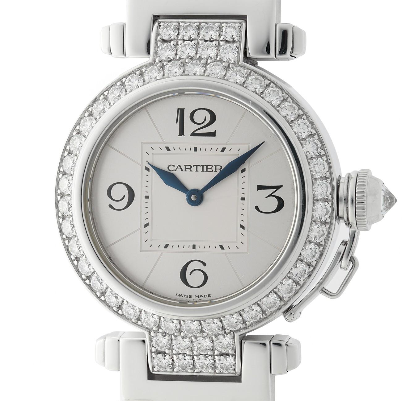 Cartier Pasha WJ11924G, Silver Dial, Certified and Warranty In Excellent Condition In Miami, FL