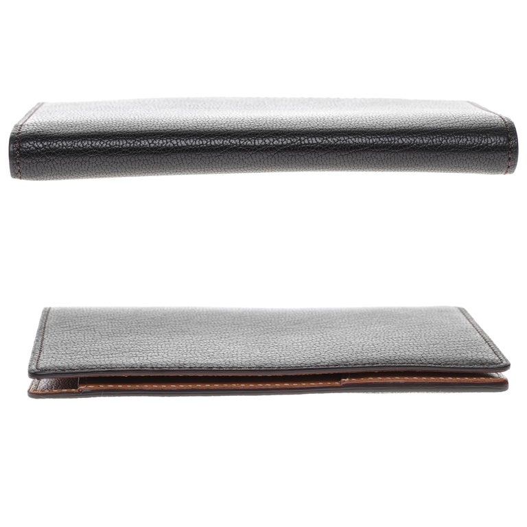 Cartier Passport/Cards holder in black and gold goat leather in