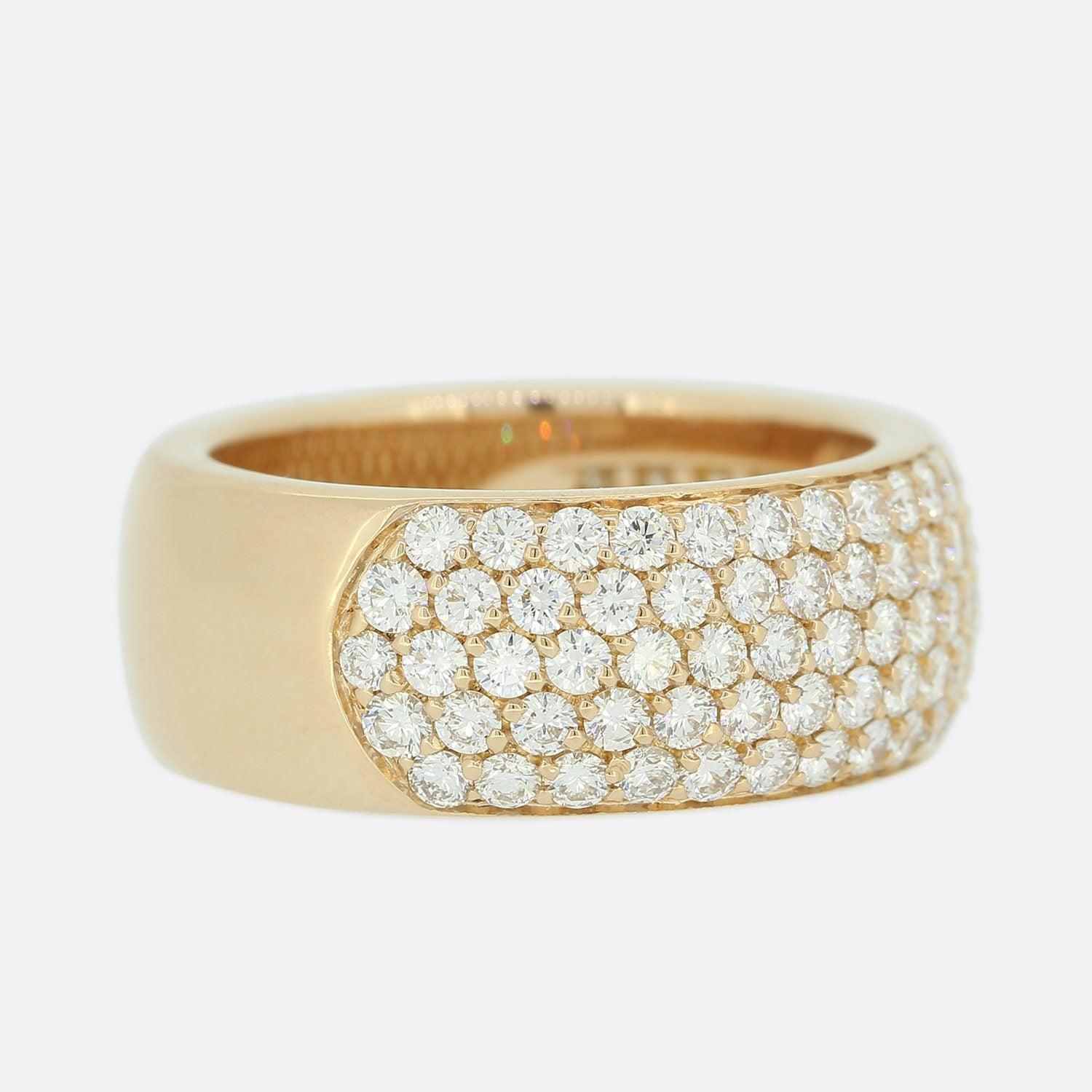 Cartier Pavé 2,00 Karat Diamant Halbband Ring Größe M (53) (Brillantschliff) im Angebot