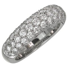 Cartier Pave Diamond Anello a fascia in oro bianco 18 carati 51