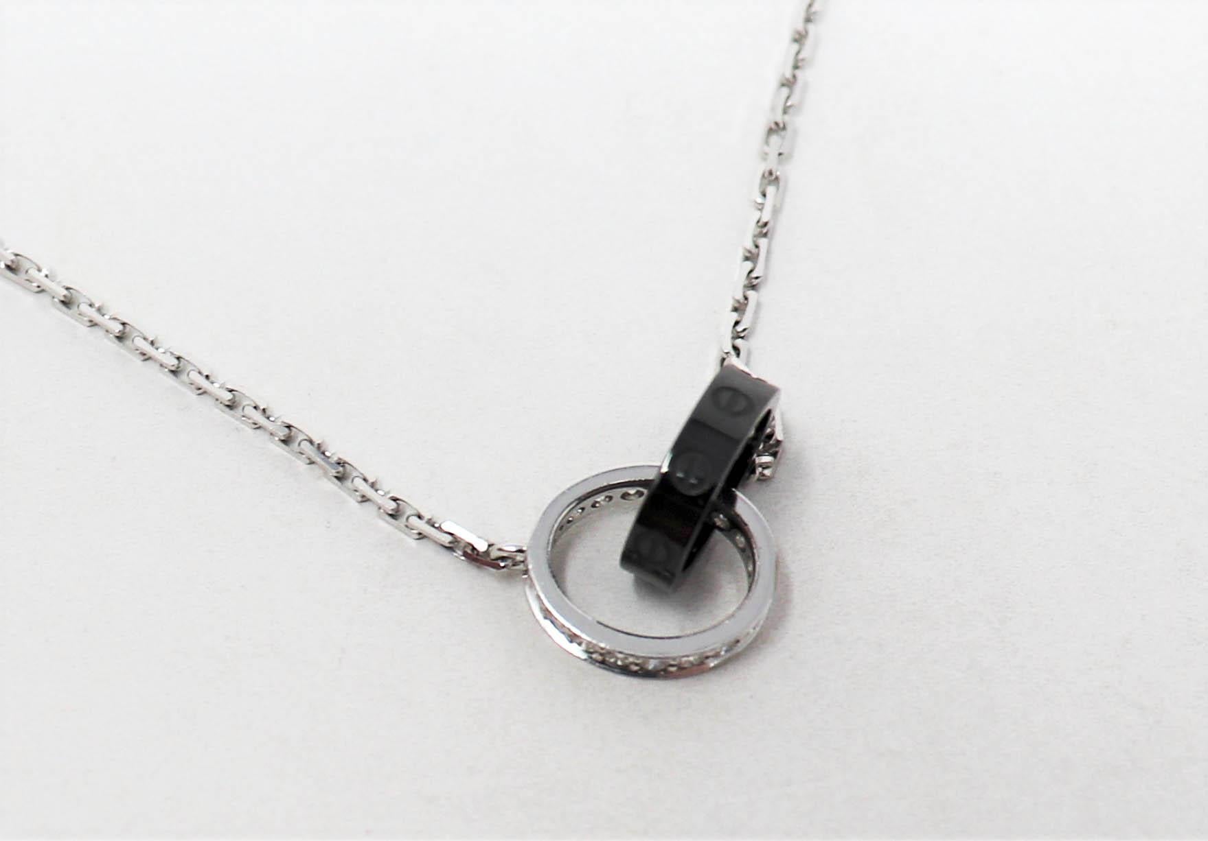 cartier double ring necklace