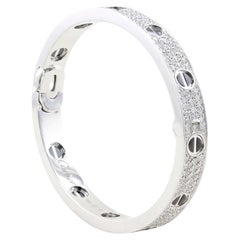 Cartier Pave Diamond and Ceramic Love Bracelet