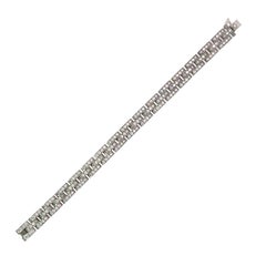 Cartier Pave Diamond Bracelet Maillon Panthere 18K White Gold Original Vintage