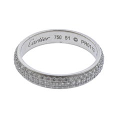 Cartier Pave Diamond Gold Eternity Wedding Band Ring