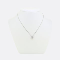 Cartier Pave Diamond Heart Necklace