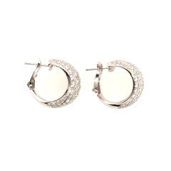 Cartier Pave Diamond Hoop Earrings