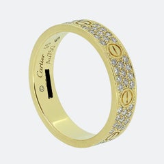 Cartier Pave Diamond Love Ring Size O (55)