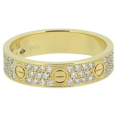Cartier Pave Diamond Love Ring Size O (55)