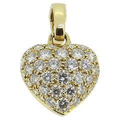 Cartier Pave Diamond Set Heart Pendant