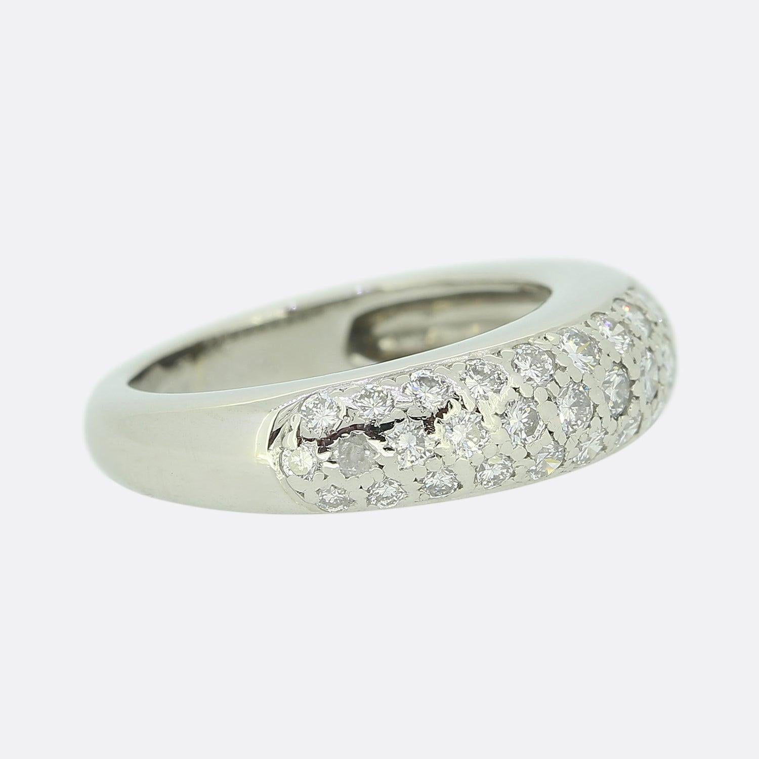 Brilliant Cut Cartier Pavé Diamond Set Ring For Sale