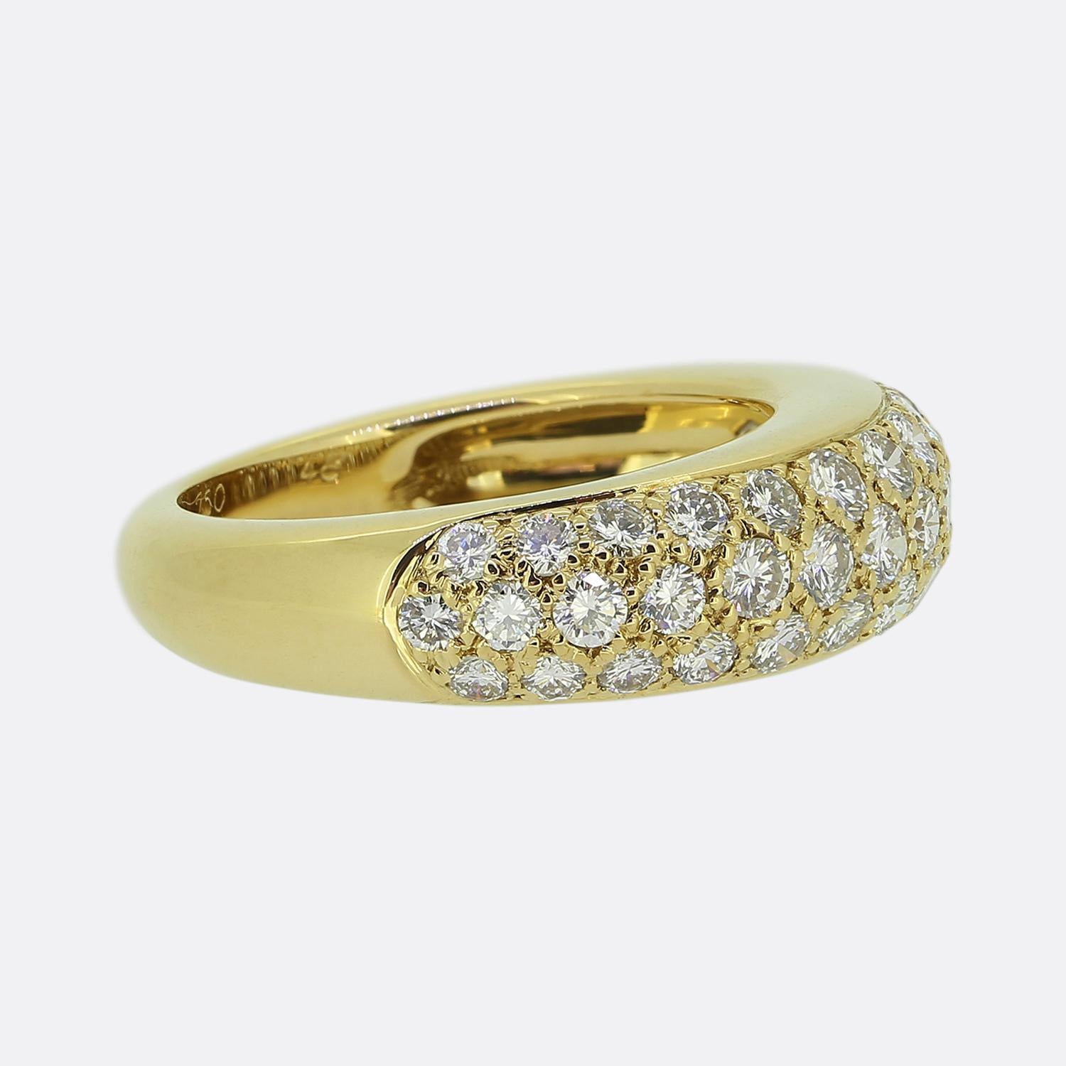 Taille brillant Bague à pavé de diamants de Cartier en vente