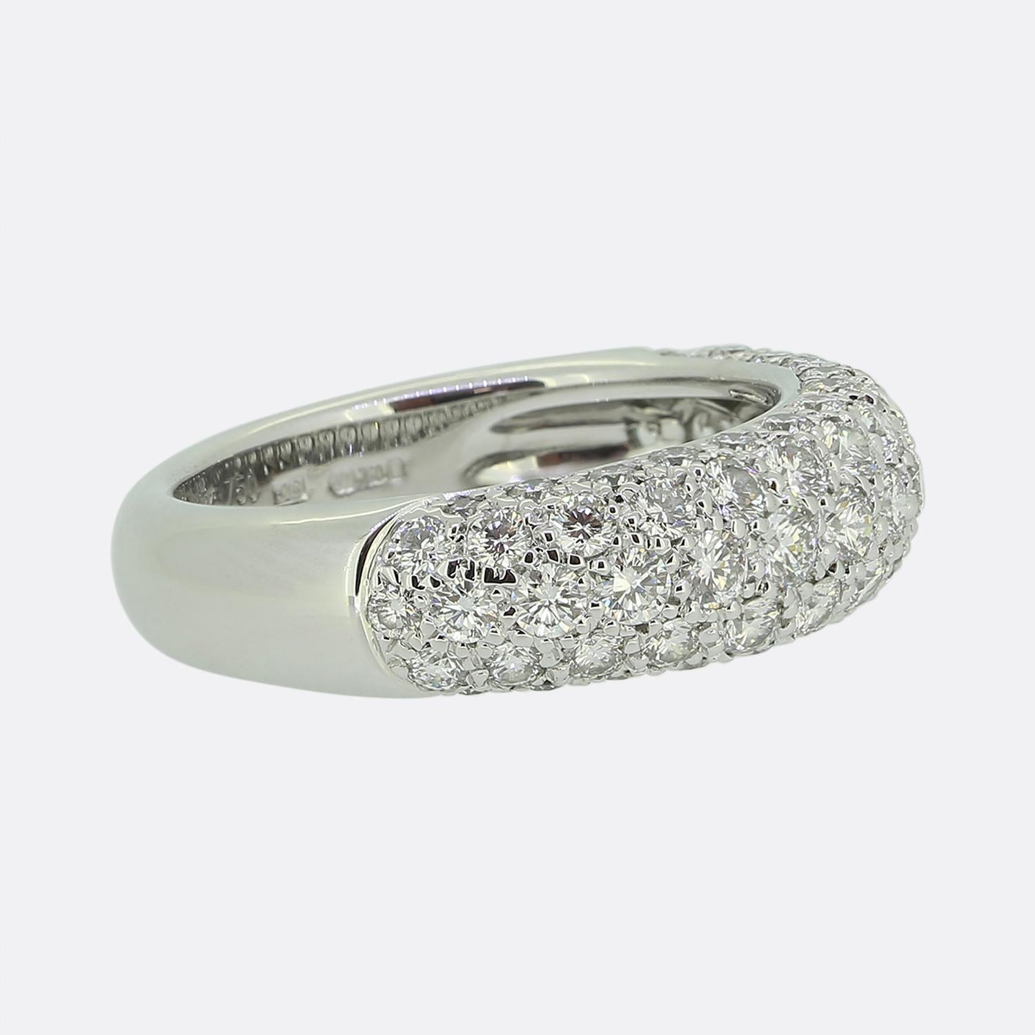 Taille brillant Bague à pavé de diamants de Cartier en vente