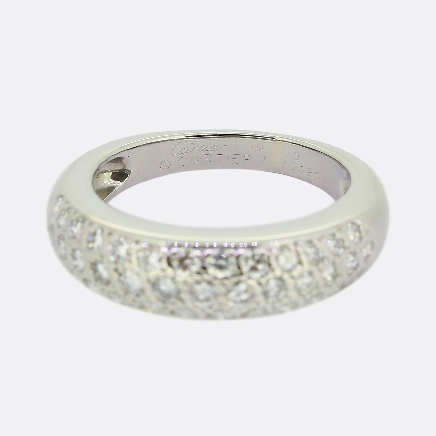 Women's Cartier Pavé Diamond Set Ring For Sale