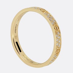 Cartier Pave Diamond Small Love Ring Taglia K 1/2 (51)