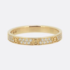 Cartier Pave Diamond Small Love Ring Size K 1/2 (51)