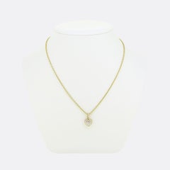 Cartier Pave Heart Pendant Necklace