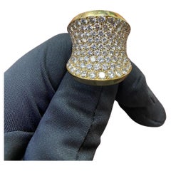 Cartier: 18 Karat Roségold Chalice-Ring mit 6,5 Karat Diamanten in Pavé-Fassung
