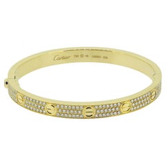 Cartier Pavé Set Diamond Classic Model LOVE Bangle Size 18