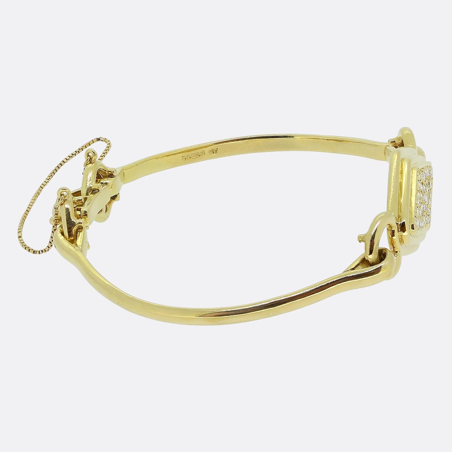 Taglio brillante Cartier Bracciale con pavé di diamanti in vendita