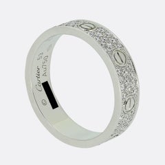 Cartier Paved Diamond Small LOVE Ring Size M (53)