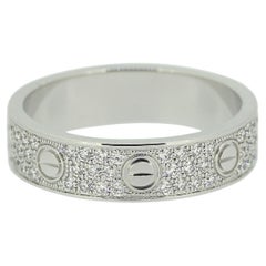 Cartier Paved Diamond Small LOVE Ring Misura M (53)