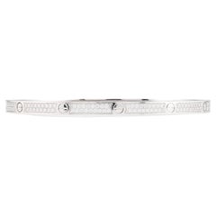 Cartier Pulsera Amor Pequeño Diamante Pavé Oro Blanco 18 Kilates Talla 18