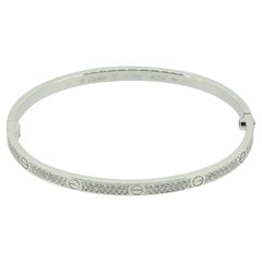 Cartier Paved Small Model LOVE Bangle Size 17