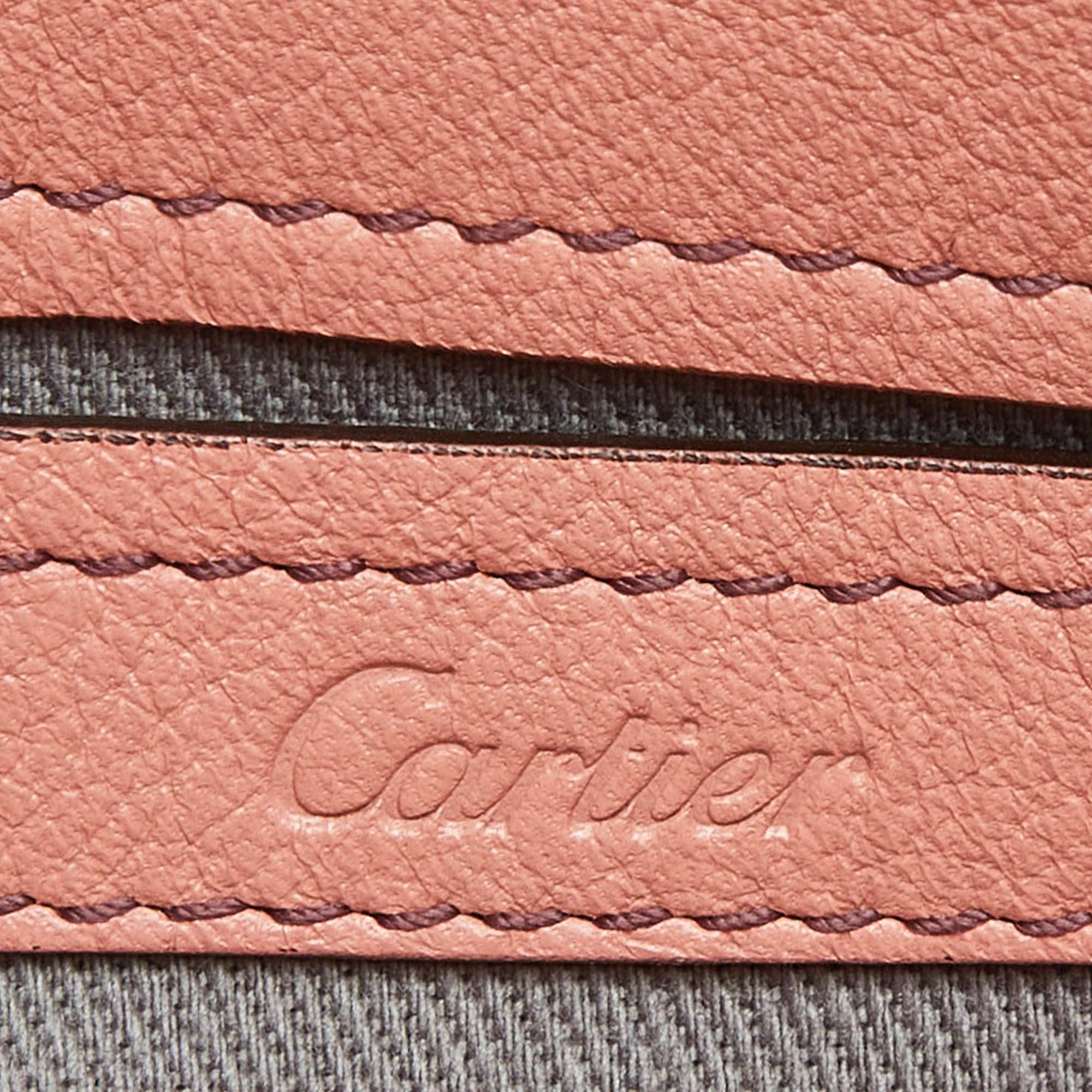 Women's Cartier Peach Leather Mini C de Cartier Satchel