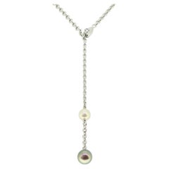 Cartier Pearl and Diamond Drop Necklace