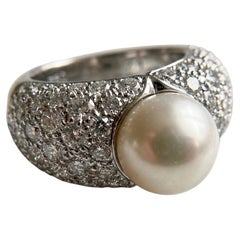 Cartier Pearl Diamond Band Ring