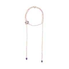 Cartier Pearl Necklace with Amethyst