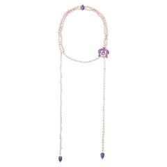 Collana di perle Cartier con ametista