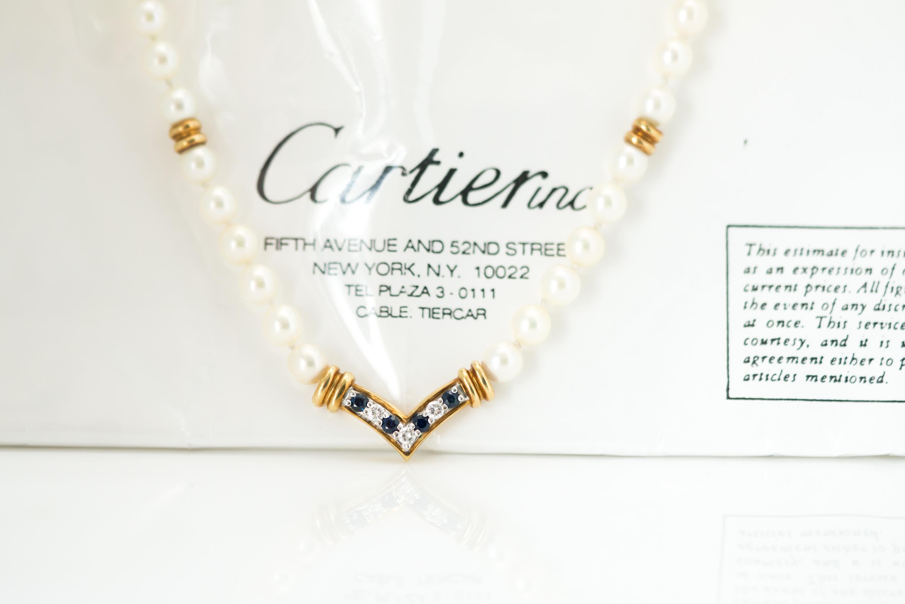 cartier sapphire necklace