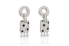 Cartier Pelage Panthere Diamond and Onyx Dangle Earrings