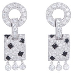 Cartier 'Pelage Panthère' Diamond and Onyx Earrings