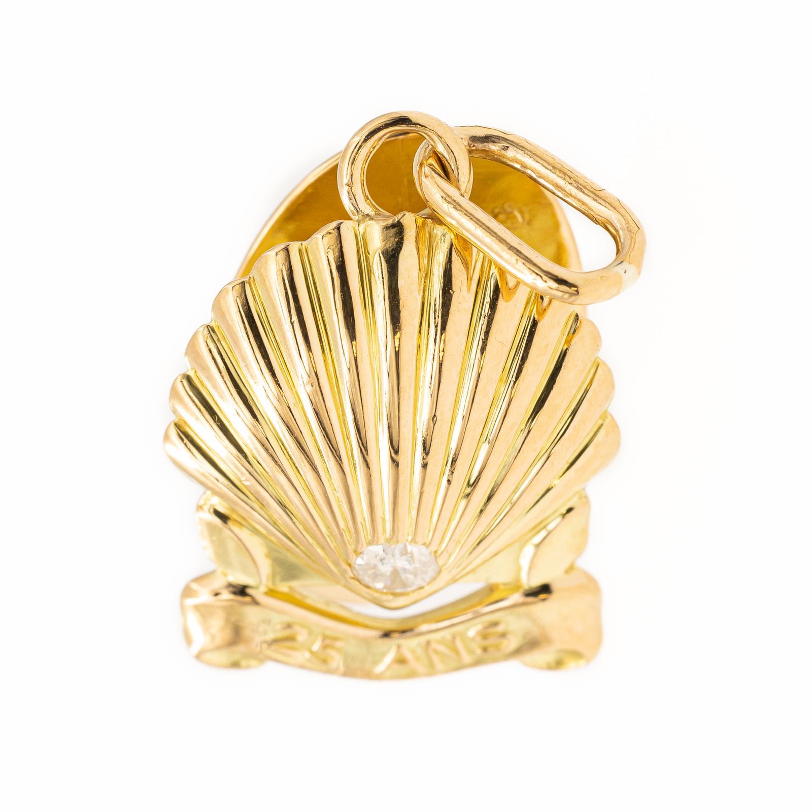 Cartier-Anhänger-Halskette  GelbgoldDiamant im Angebot 1