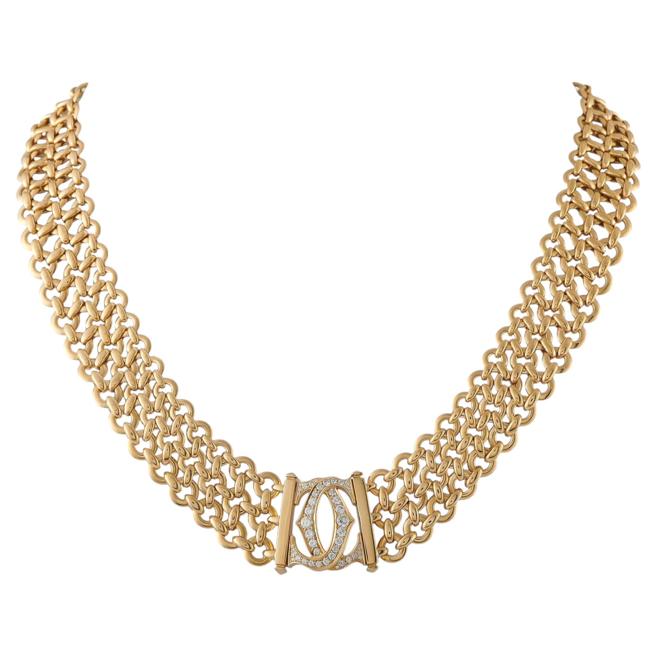 Collier Cartier Penelope en or jaune 18 carats avec diamants de 0,80 carat CA15-070926