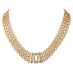 Cartier Penelope 18K Yellow Gold 0.80ct Diamond Necklace CA15-070926