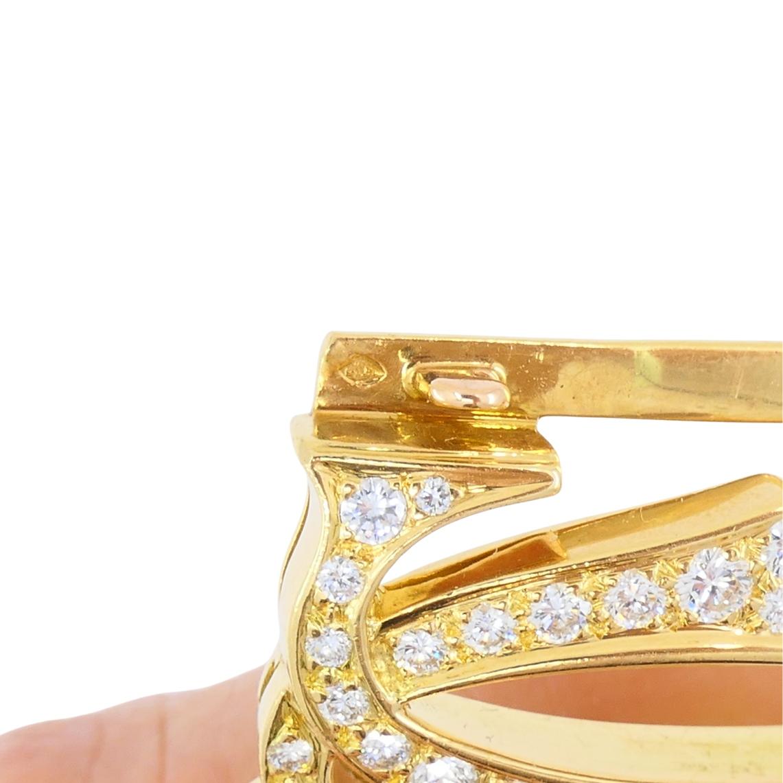 Cartier Penélope Pulsera Doble C Oro 18k Diamantes Pulsera Link en venta 5
