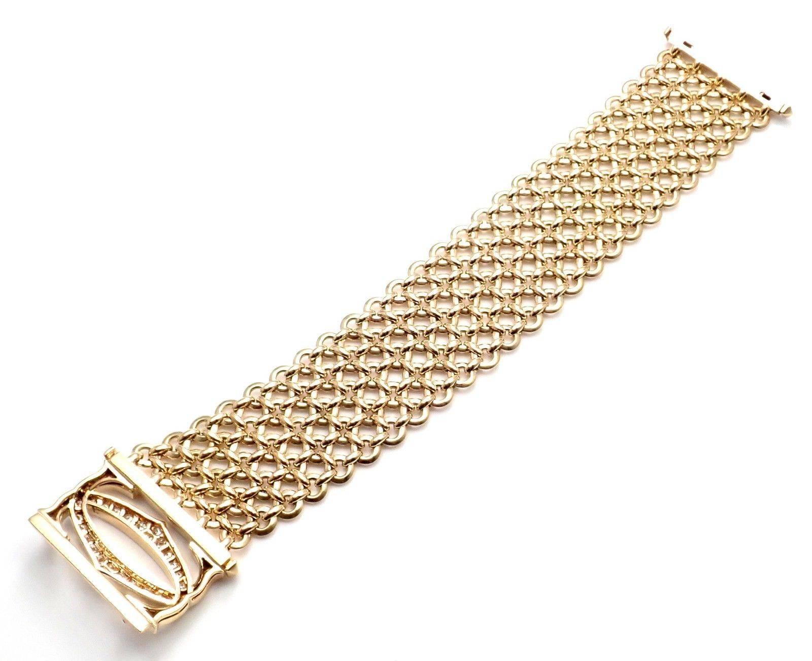 Cartier Penelope Diamond Double C Five-Row Yellow Gold Bracelet 3