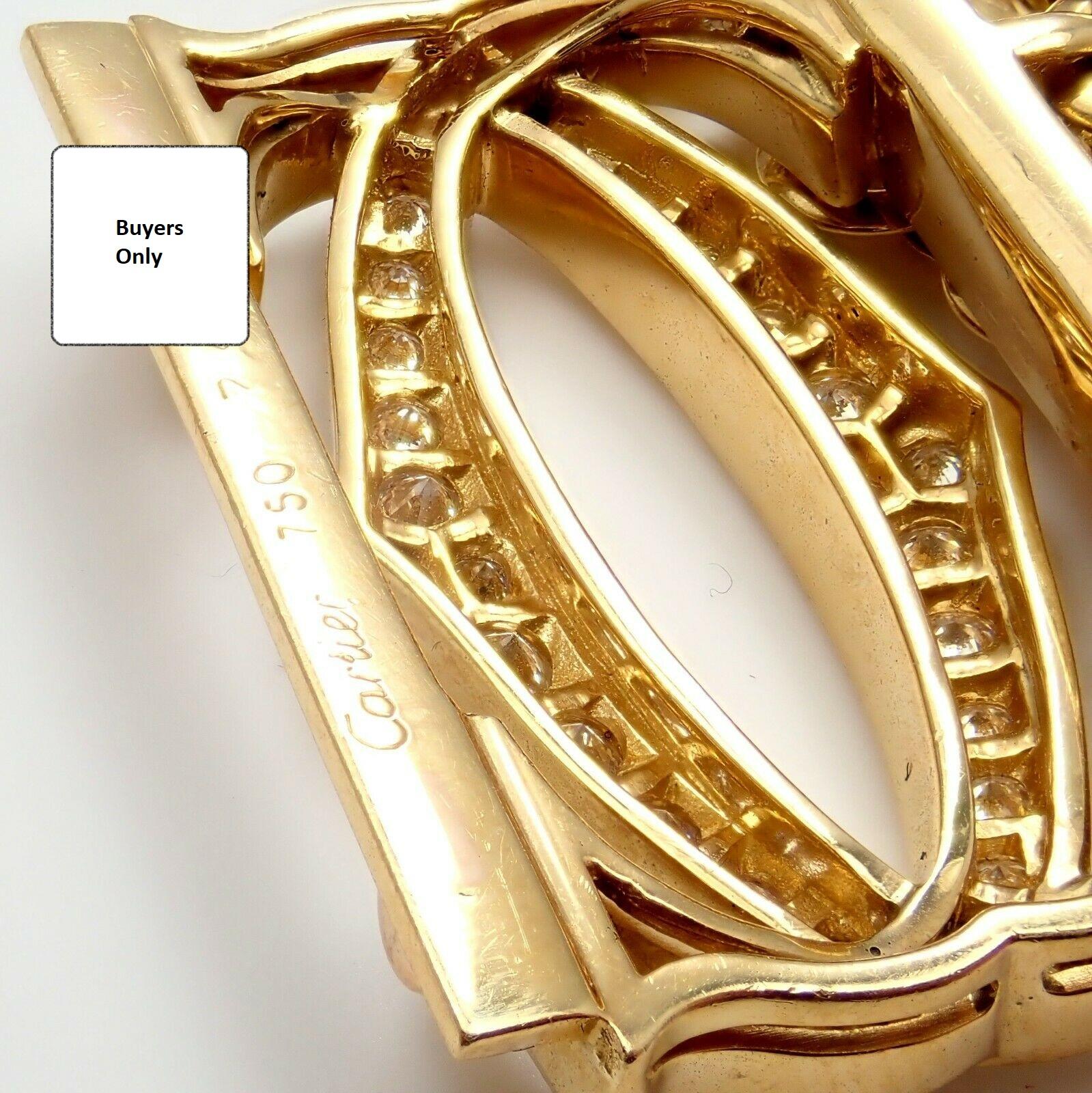 Women's or Men's Cartier Penelope Diamond Double C Five-Row Yellow Gold Bracelet For Sale