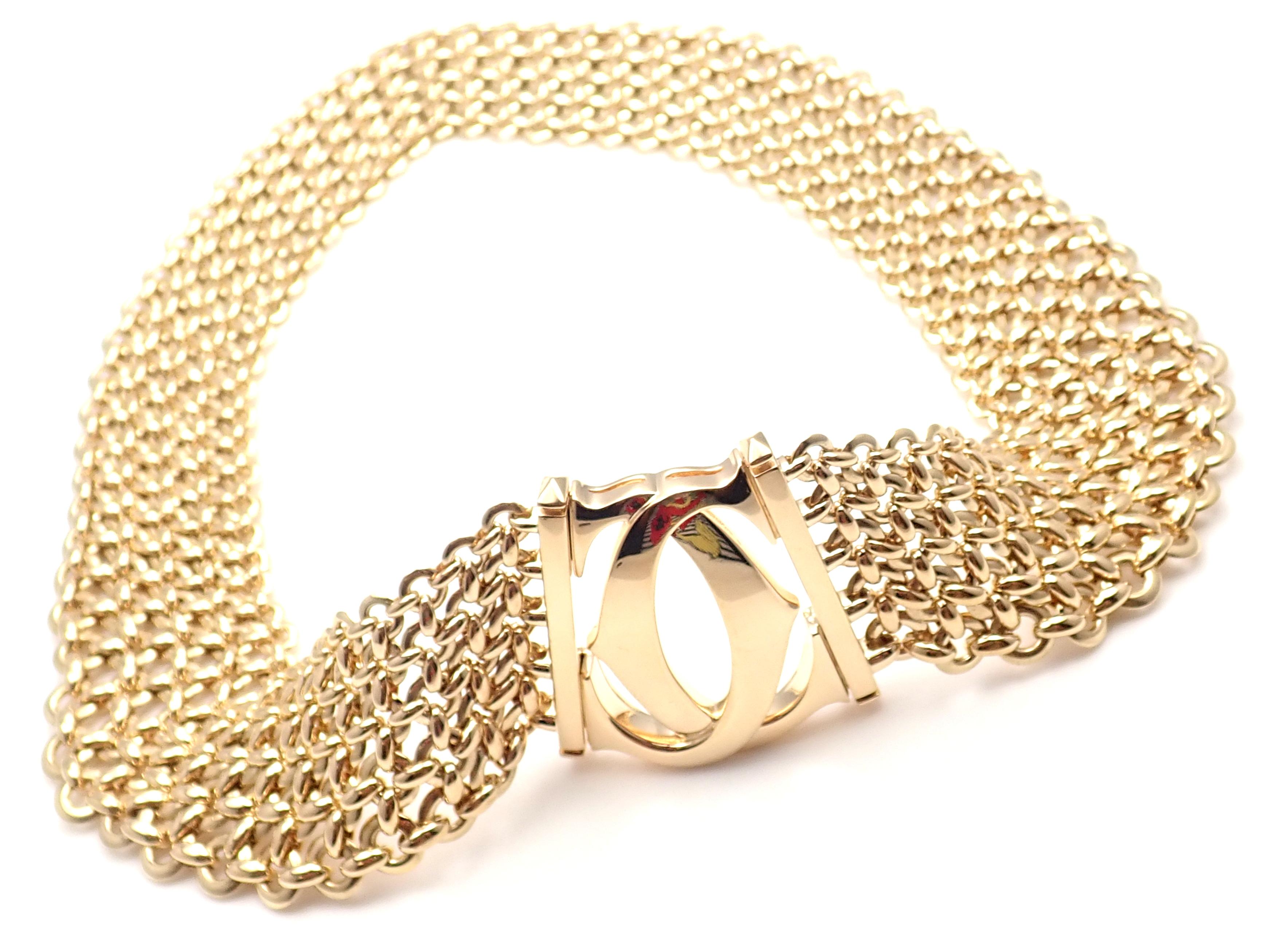 Cartier Penelope Double C Five-Row Wide Link Gold Necklace 6