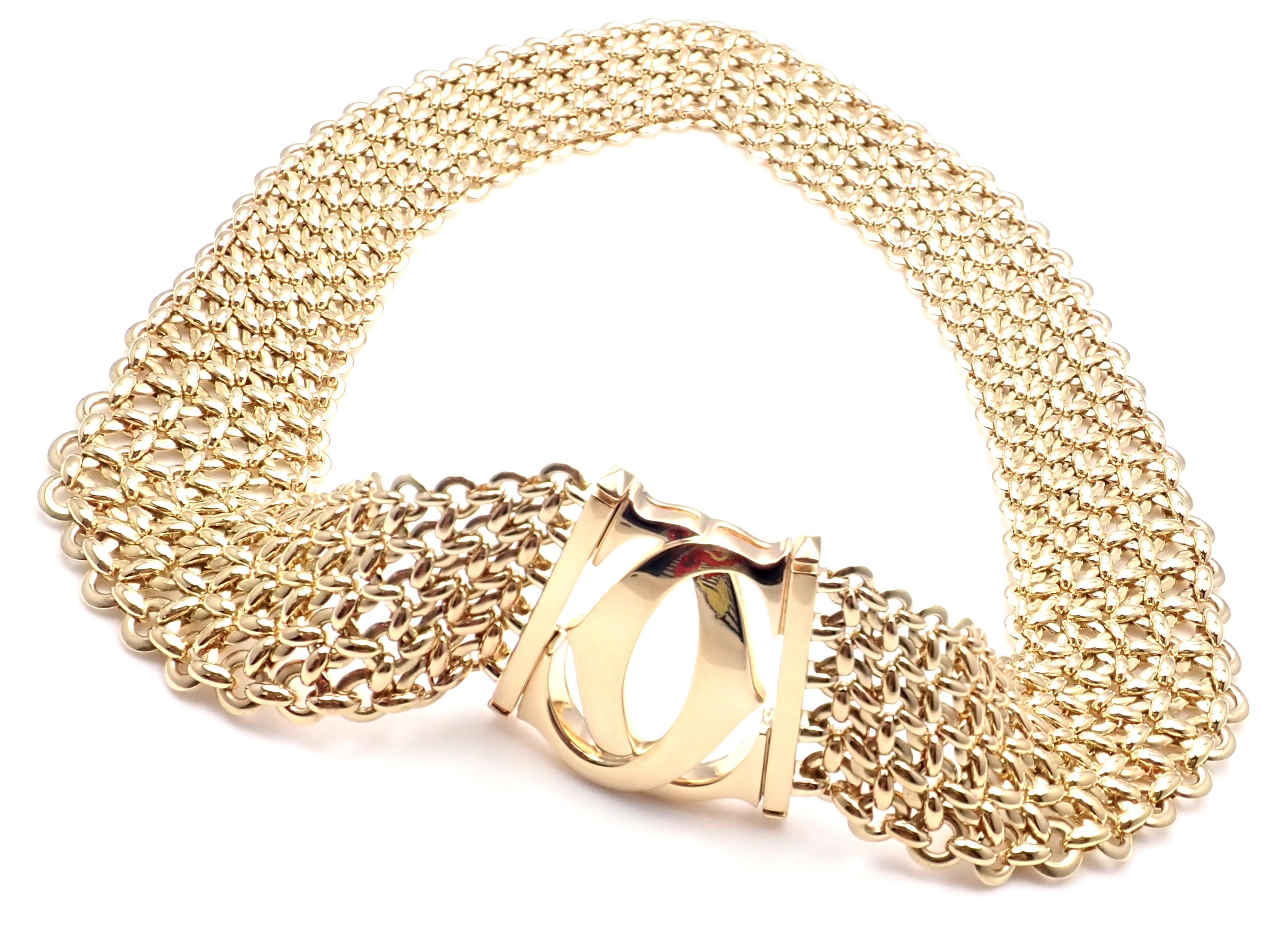 Cartier Penelope Double C Five-Row Wide Link Gold Necklace 7