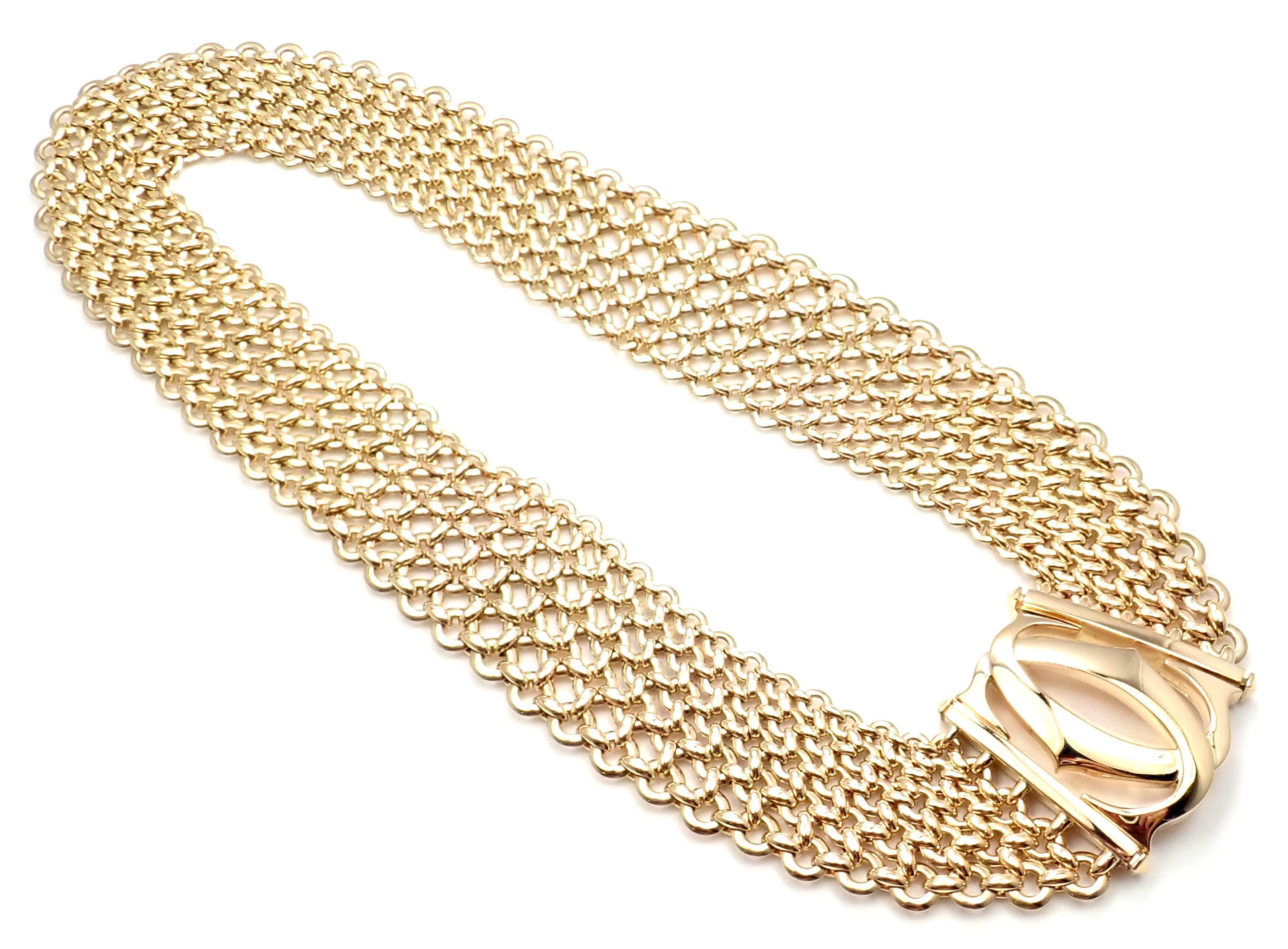 Cartier Penelope Double C Five-Row Wide Link Gold Necklace 2