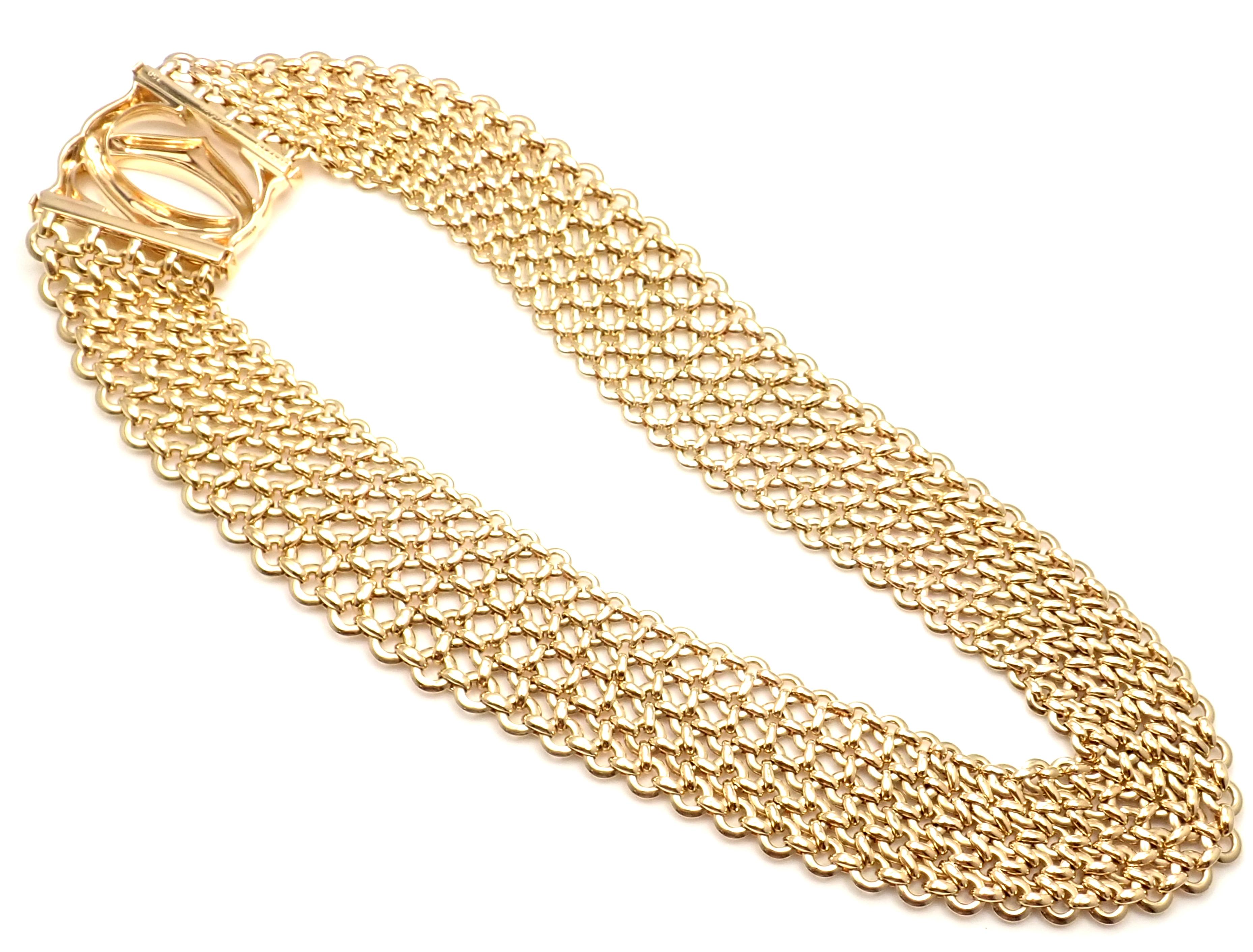 Cartier Penelope Double C Five-Row Wide Link Gold Necklace 3